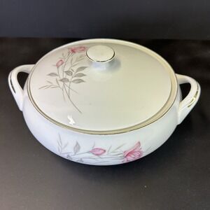 Vintage Camelot China, American‎ Rose 1655 Japan, 8.5" Casserole Dish With Lid
